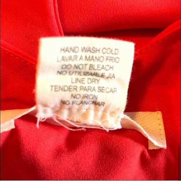 Sans Souci Sleeveless Chiffon Red Shift Dress | S - Picture 7 of 7